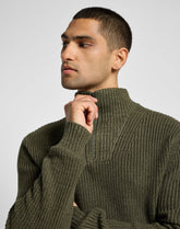 Lee Męski Sweter Half Zip Knit Mercantile Green L83Y008526 112355675